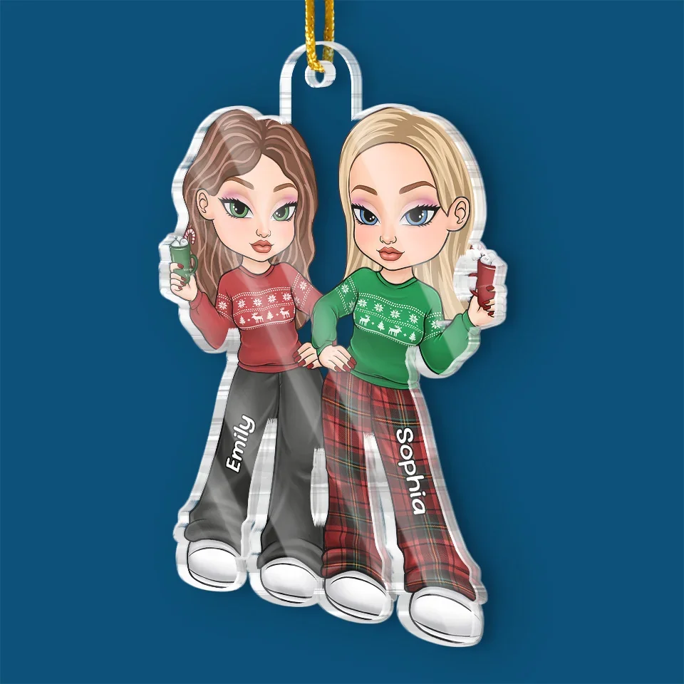 Of All Possessions A Friend Is The Most Precious - Bestie Personalized Custom Ornament - Acrylic Custom Shaped - Christmas Gift For Best Friends, BFF, Sisters - Image 3