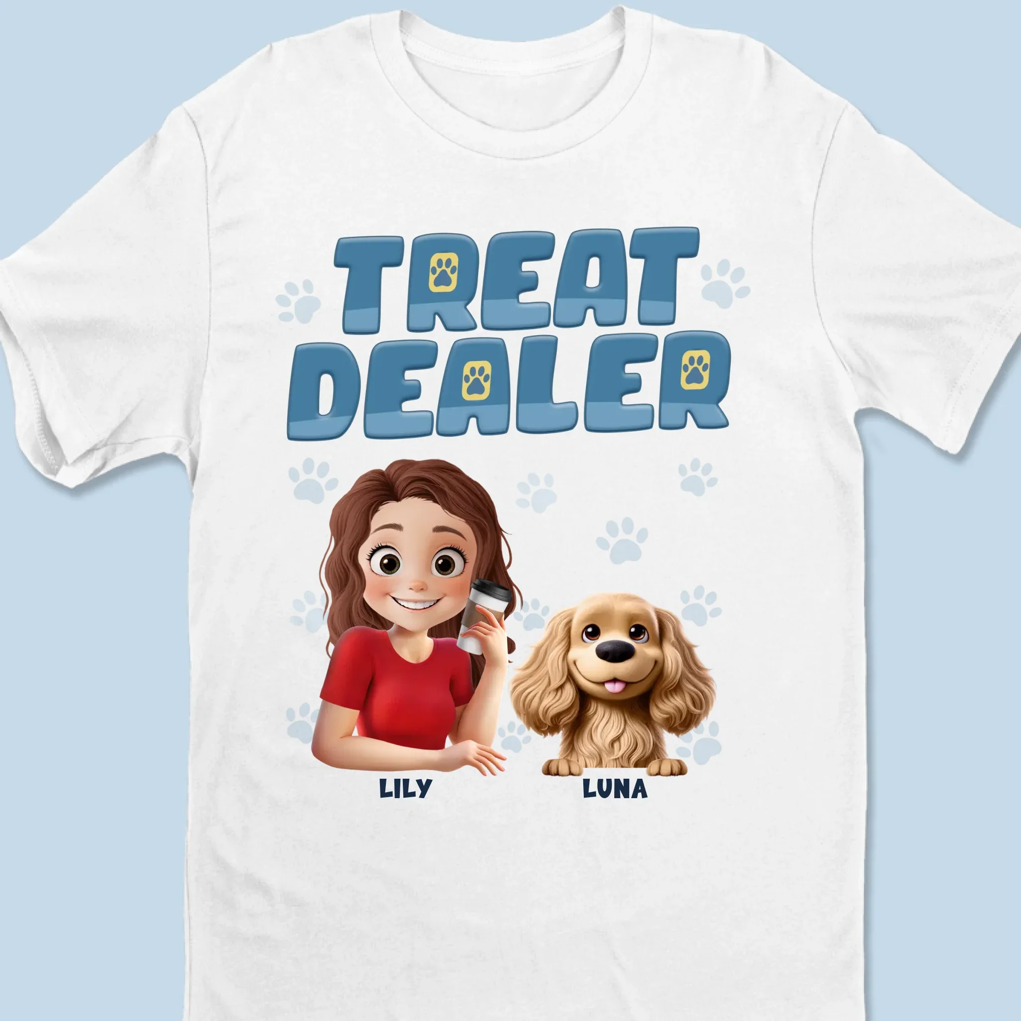 Official Treat Dealer - Dog Personalized Custom Unisex T-shirt, Premium T-shirt, Hoodie - Gift For Pet Owners, Pet Lovers - Image 6