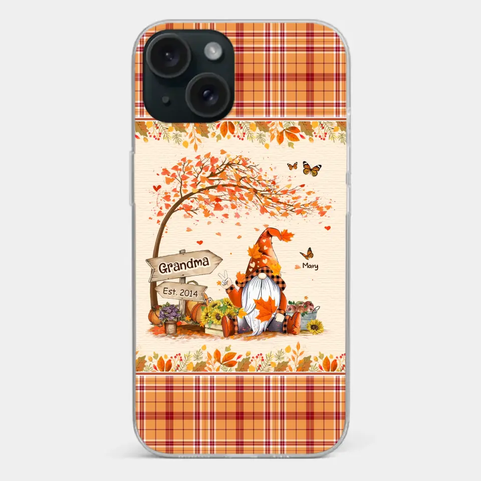 Oh My Gourd I Love Fall - Family Personalized Custom Clear Phone Case - Autumn Fall Gift For Grandma - Image 22