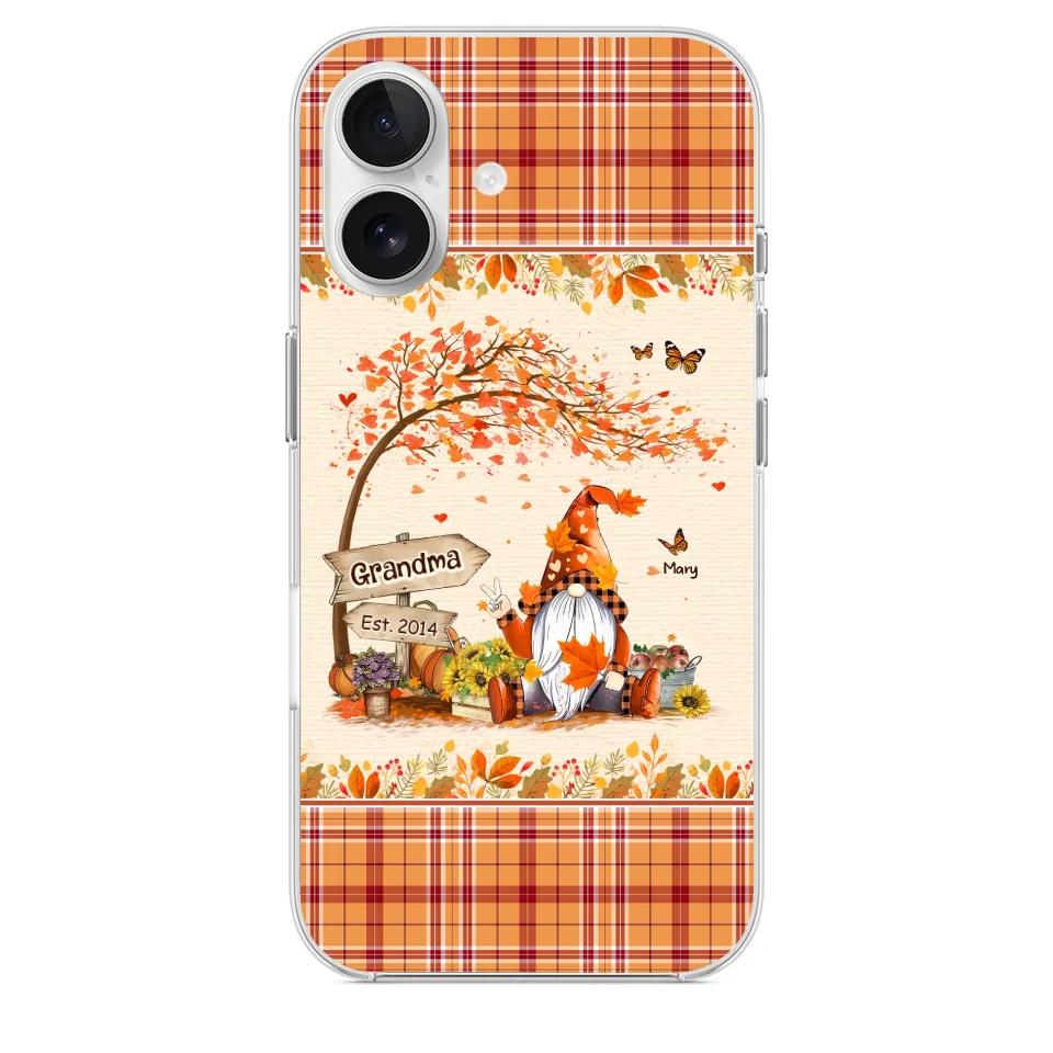 Oh My Gourd I Love Fall - Family Personalized Custom Clear Phone Case - Autumn Fall Gift For Grandma - Image 32