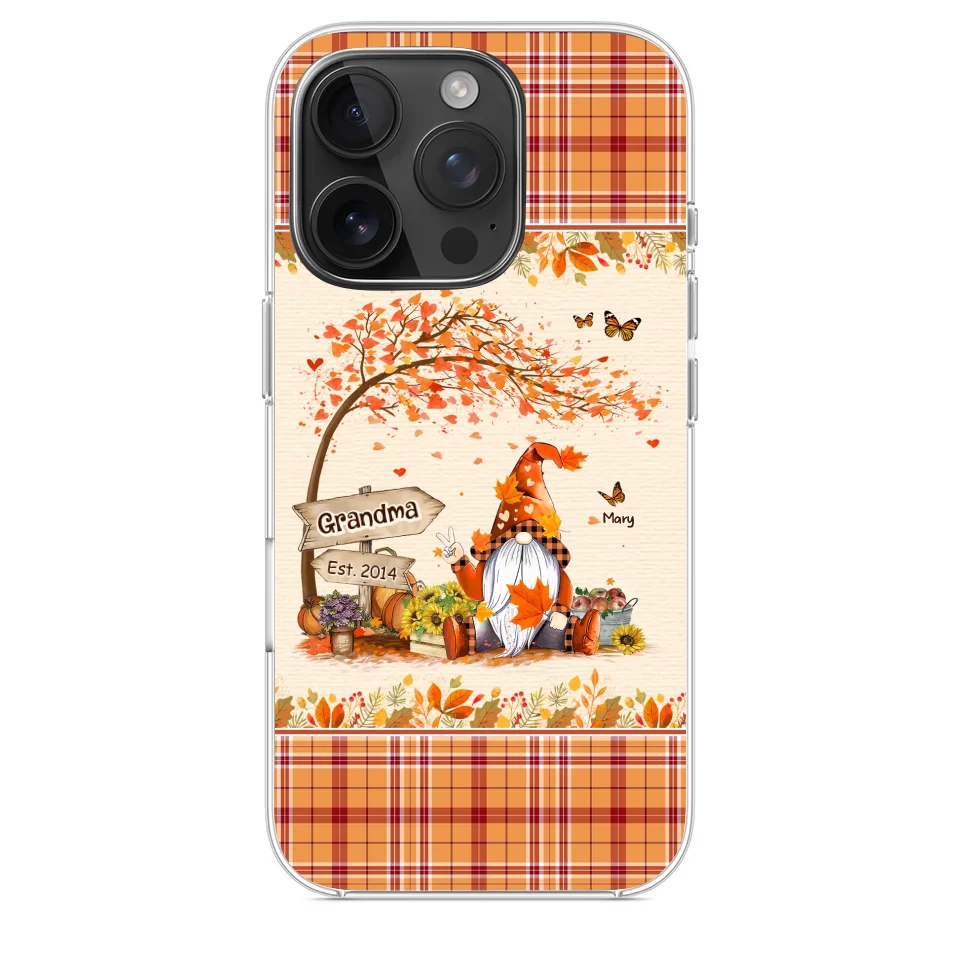 Oh My Gourd I Love Fall - Family Personalized Custom Clear Phone Case - Autumn Fall Gift For Grandma - Image 34