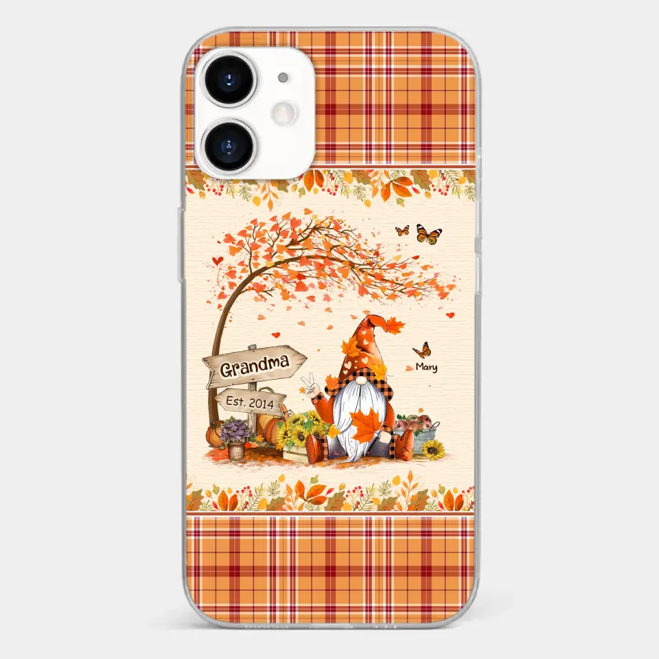 Oh My Gourd I Love Fall - Family Personalized Custom Clear Phone Case - Autumn Fall Gift For Grandma - Image 9