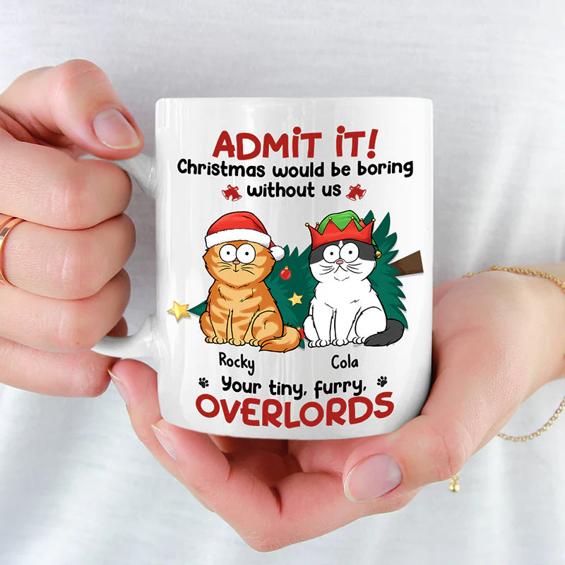 On Naughty List We Regret Nothing - Cat Personalized Custom Mug - Christmas Gift For Pet Owners, Pet Lovers - Image 2
