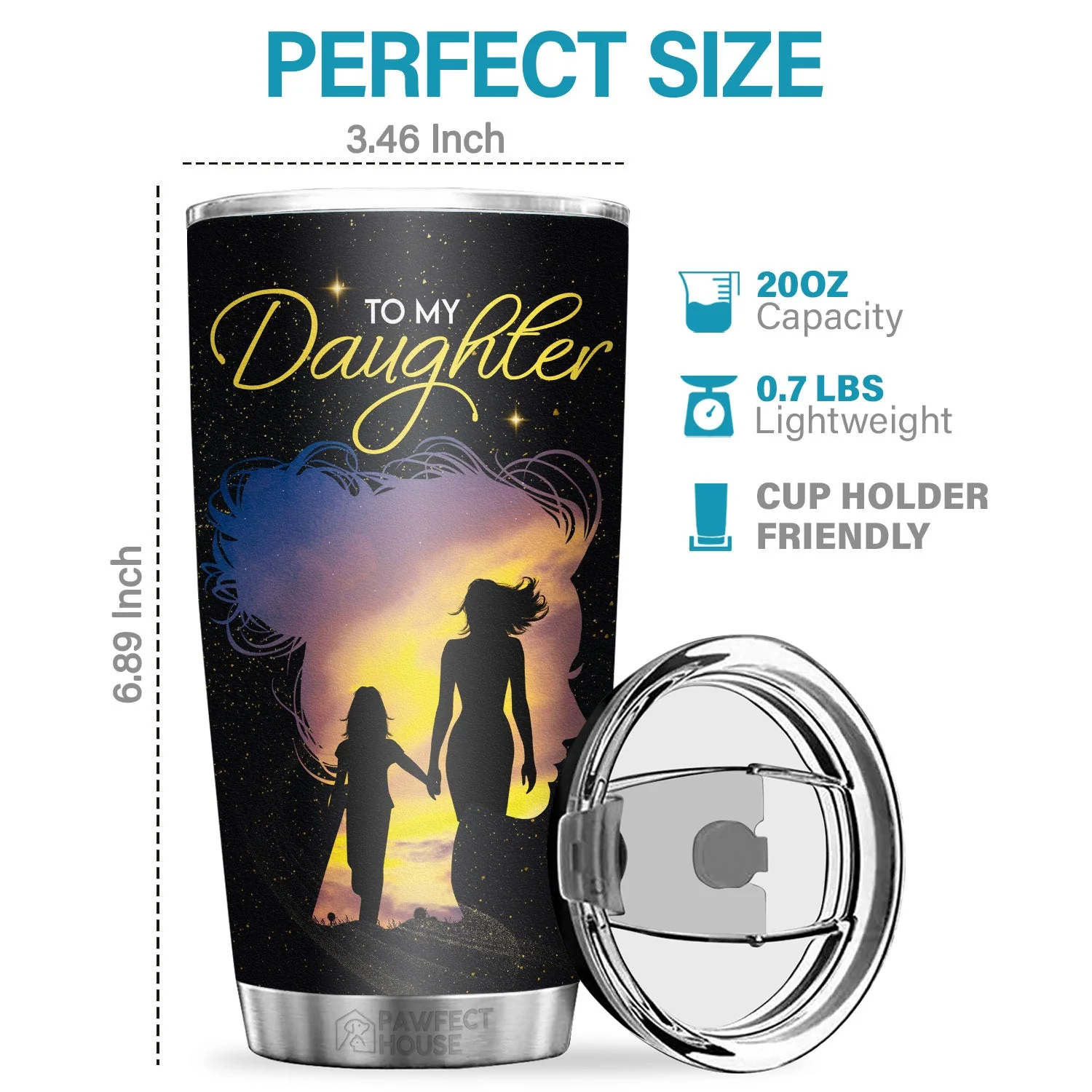 Once Upon A time When I Asked God For An Angel - Tumbler - To My Daughter, Gift For Daughter, Daughter Gift From Mom, Birthday Gift For Daughter - Image 2