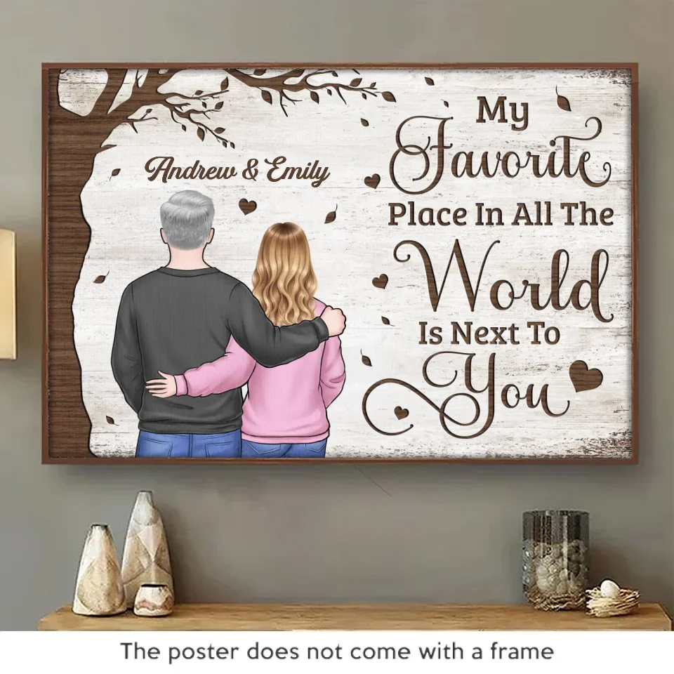 One Love, One Heart, One Destiny - Couple Personalized Custom Horizontal Poster - Christmas Gift For Husband Wife, Anniversary - Image 2