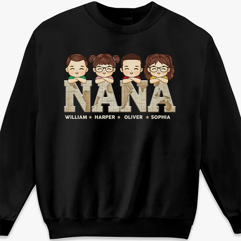 One Lucky Grandma - Family Personalized Custom Unisex T-shirt, Hoodie, Sweatshirt - Birthday Gift For Mom, Grandma - Image 4