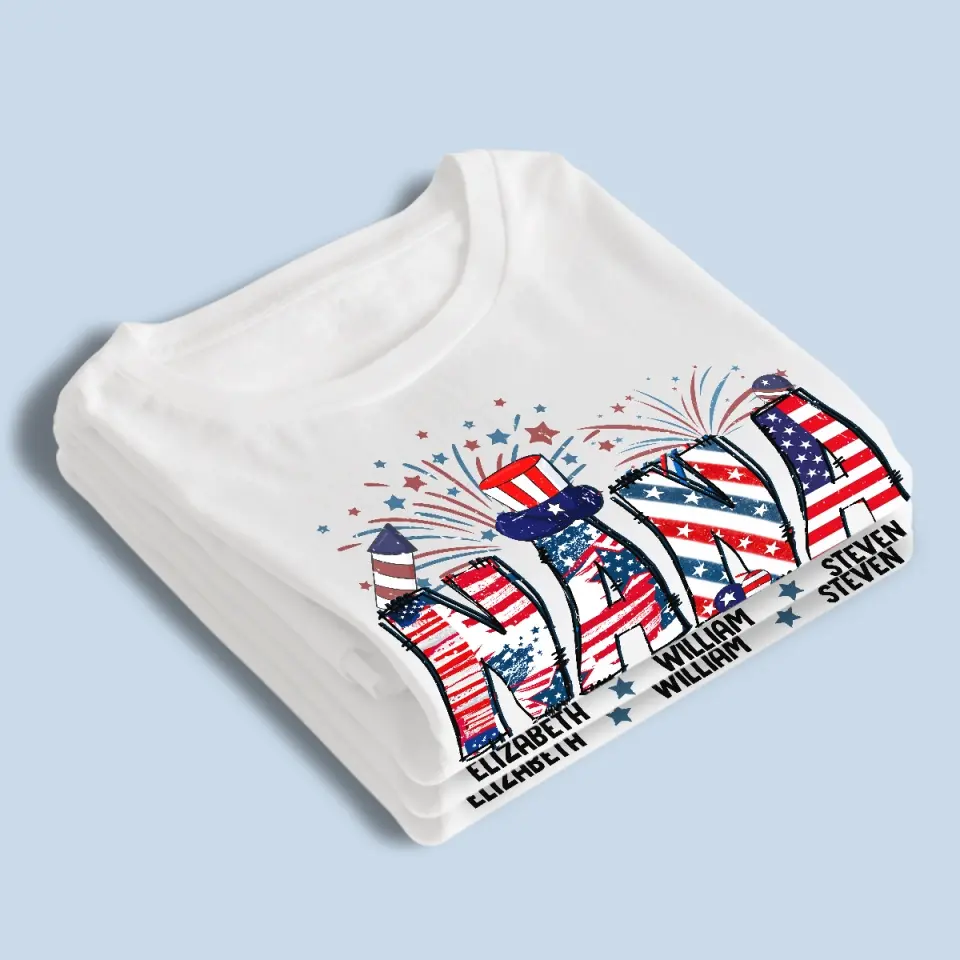 One Of The Sweetest Words I Have Ever Heard Is Nana - Family Personalized Custom Unisex T-shirt, Hoodie, Sweatshirt - 4th Of July, Gift For Mom, Grandma - Image 4