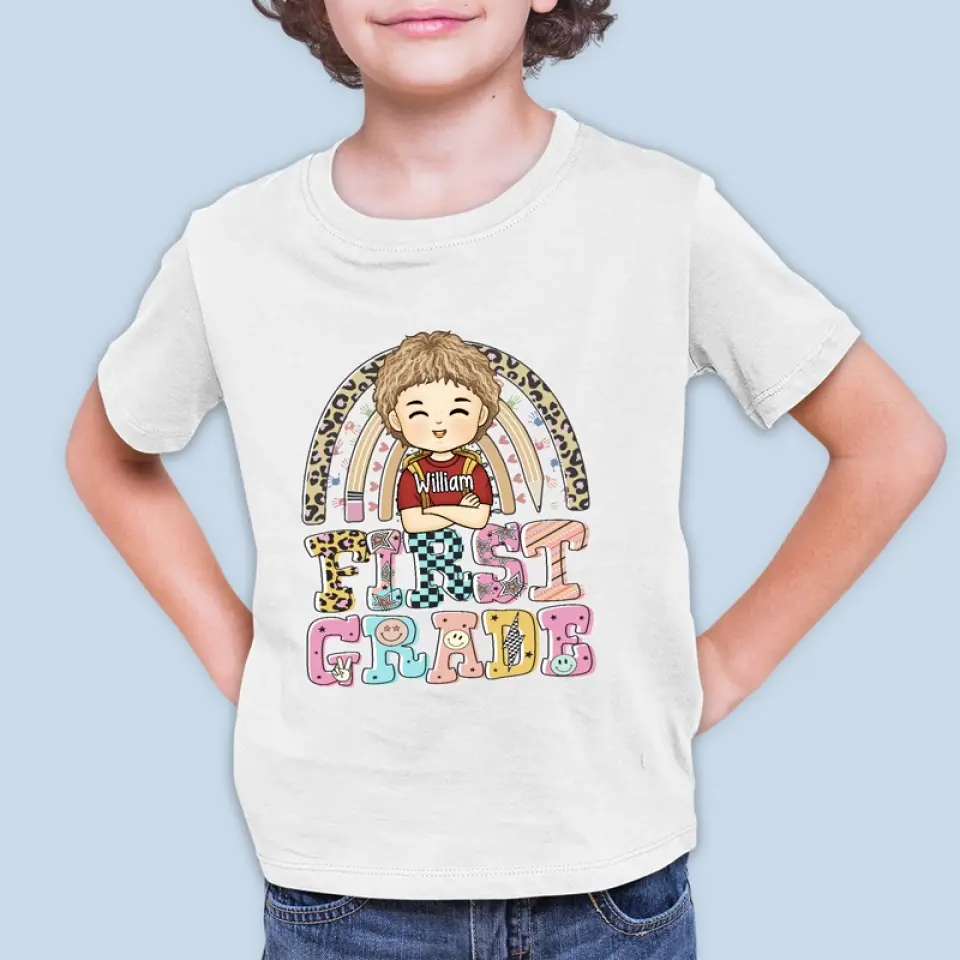 Onward To New Heights - Personalized Custom Kid T-shirt - Back To School Gift For Kid - Image 3