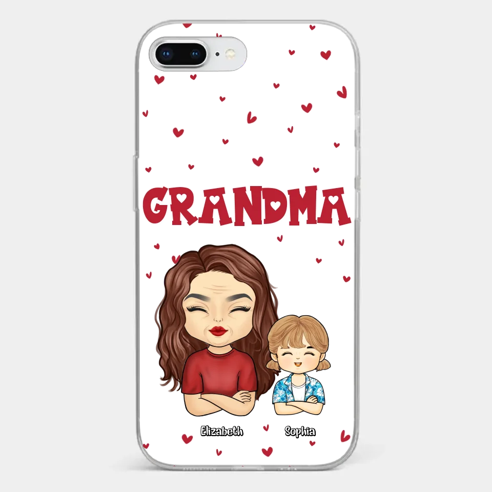 Our Beautiful Grandma Gave Us So Much Love - Family Personalized Custom Clear Phone Case - Gift For Mom, Grandma - Image 4