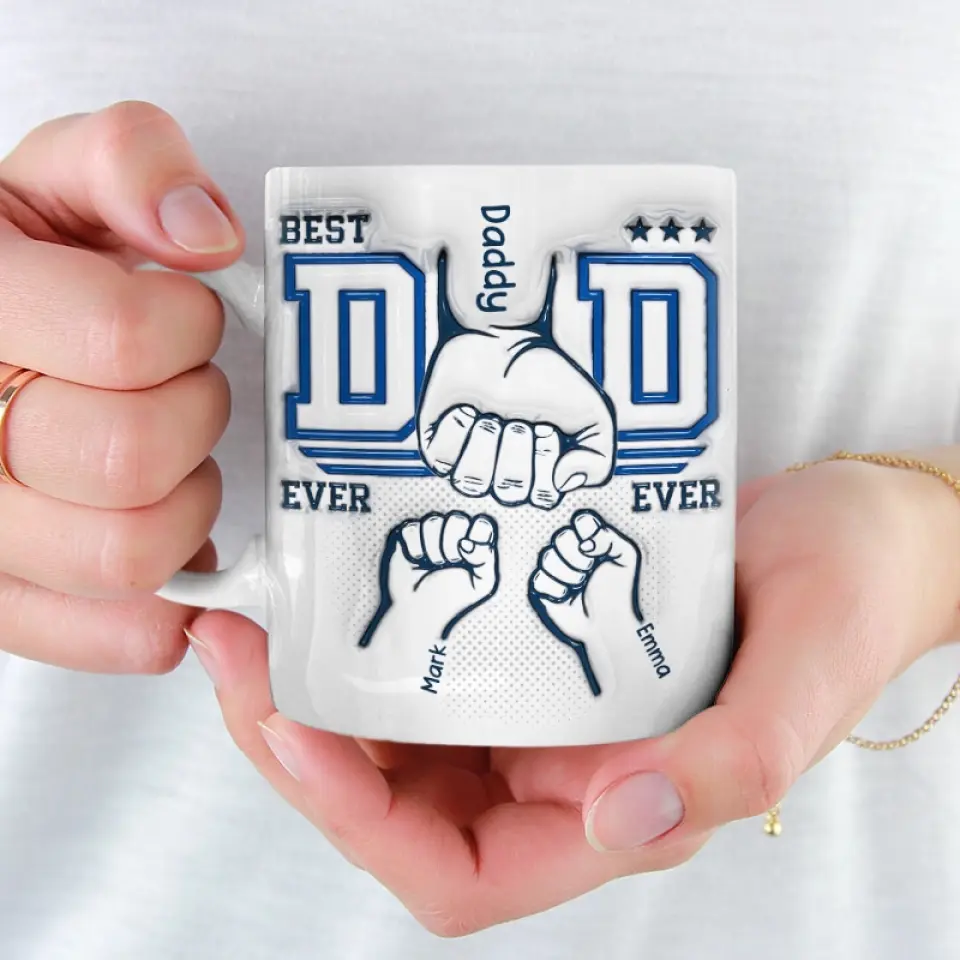 Our Bond Is Everlasting - Family Personalized Custom 3D Inflated Effect Printed Mug - Father's Day, Gift For Dad, Grandpa - Image 3