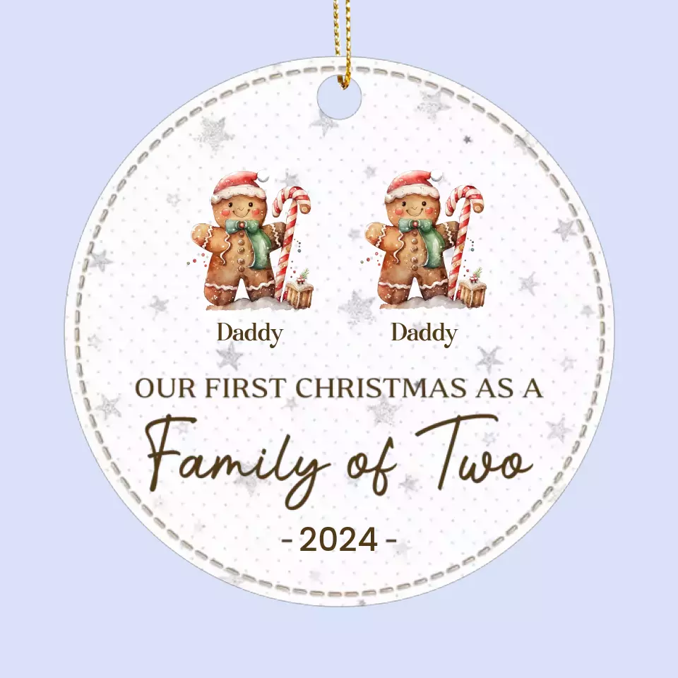 Our Family Just Grew By Two Feet - Family Personalized Custom Leather Ornament - Christmas Gift For Family Members, Baby Kids, Newborn Baby - Image 2