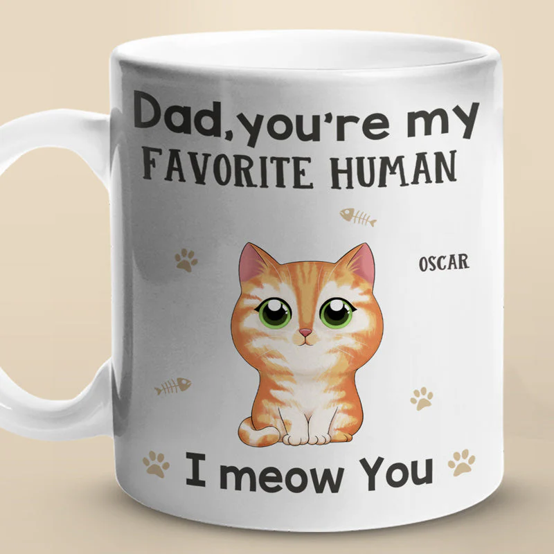 Our Favorite Human - Dog Personalized Custom Mug - Gift For Pet Owners, Pet Lovers - Image 5