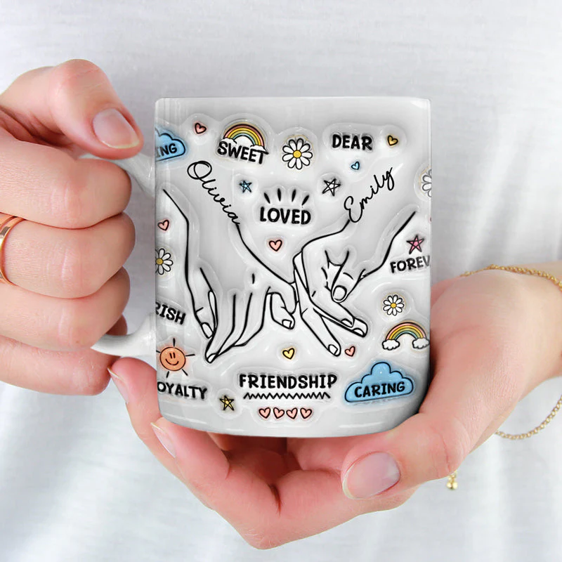 Our Friendship Is The Greatest Gift - Bestie Personalized Custom 3D Inflated Effect Printed Mug - Gift For Best Friends, BFF, Sisters - Image 2