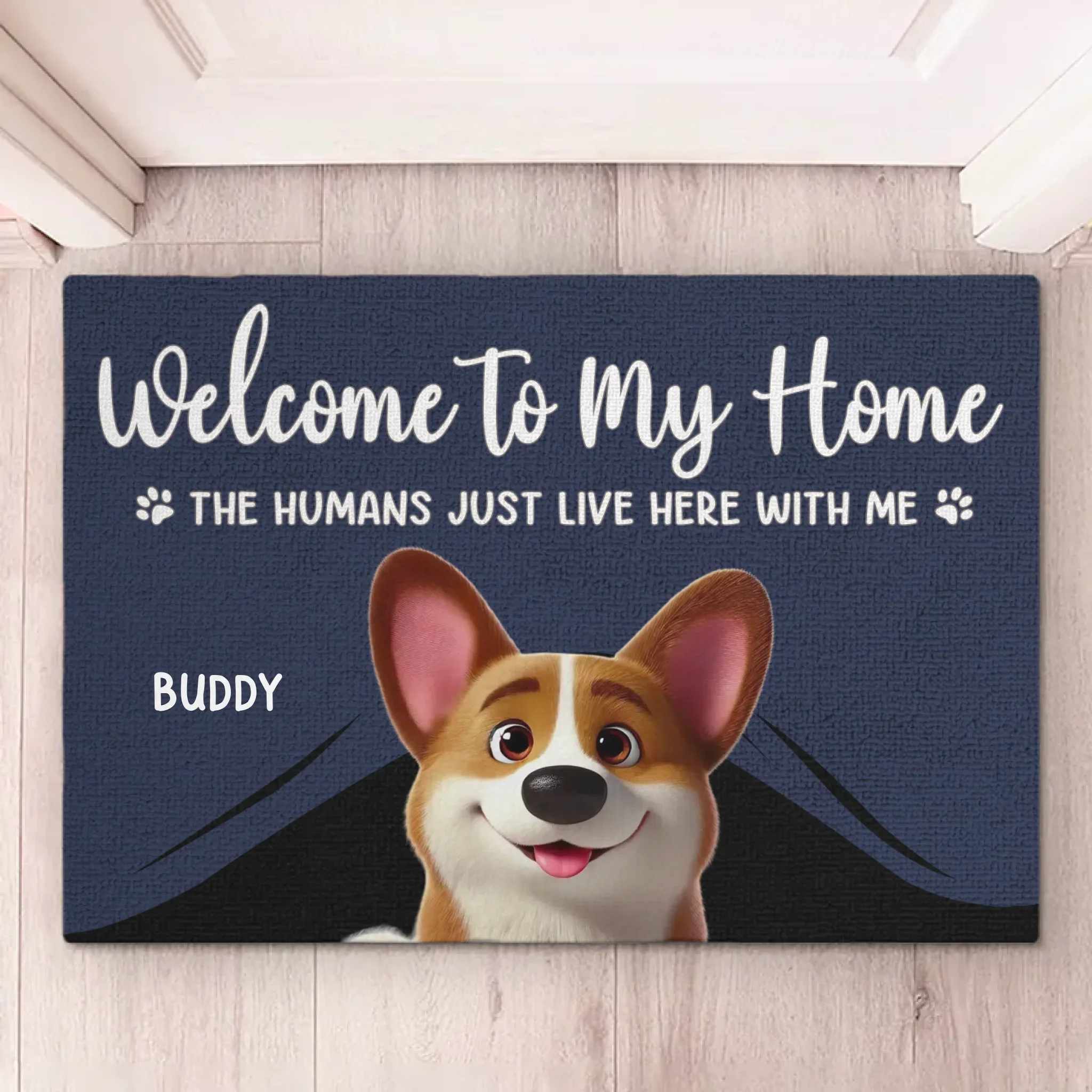 Our Home Runs On Love - Dog & Cat Personalized Custom Home Decor Decorative Mat - House Warming Gift For Pet Owners, Pet Lovers - Image 5