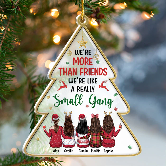 Our Laughs Are Limitless - Personalized Custom Christmas Tree Shaped Acrylic Christmas Ornament - Gift For Bestie, Best Friend, Sister, Birthday Gift For Bestie And Friend, Christmas Gift - Image 2