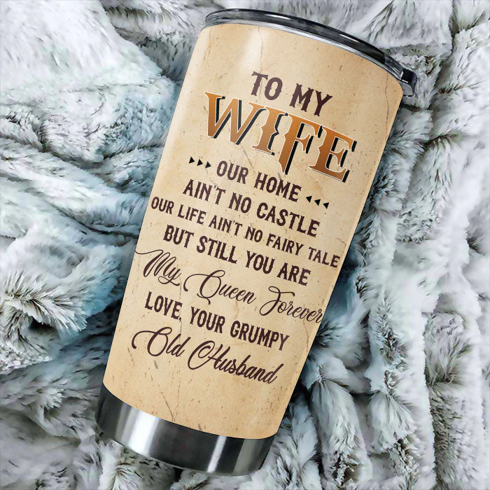 Our Life Ain't No Fairy Tale But Still You Are My Queen Forever - Gift For Couples, Personalized Tumbler - Image 3