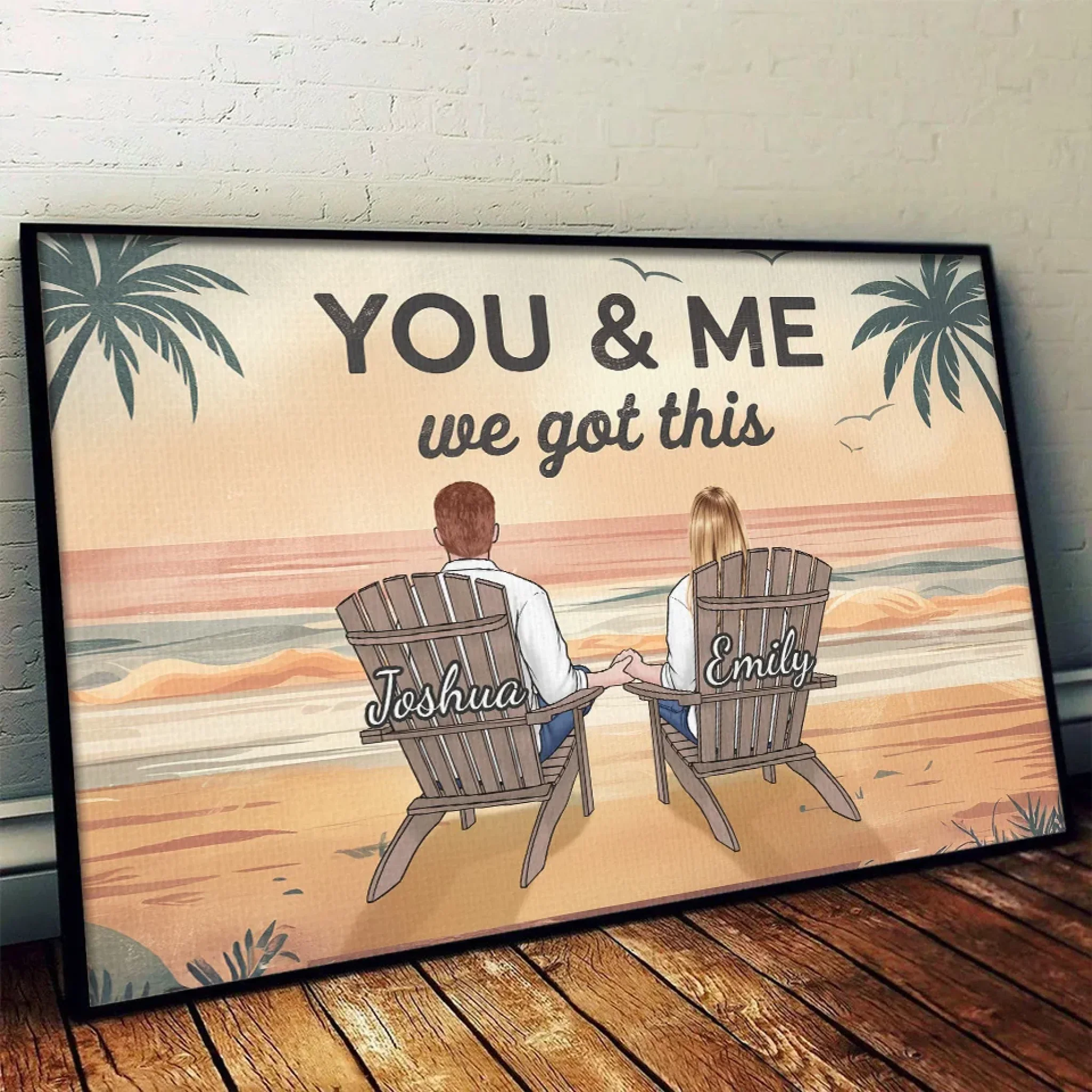 Our Love Is An Adventure - Couple Personalized Custom Horizontal Poster - Gift For Husband Wife, Anniversary - Image 4