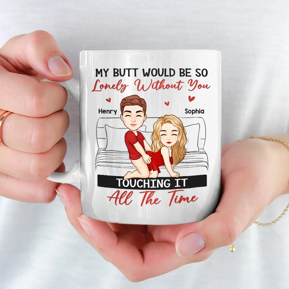 Our Love Is Sweeter Than Candy Canes - Couple Personalized Custom Mug - Christmas Gift For Husband Wife, Anniversary - Image 3