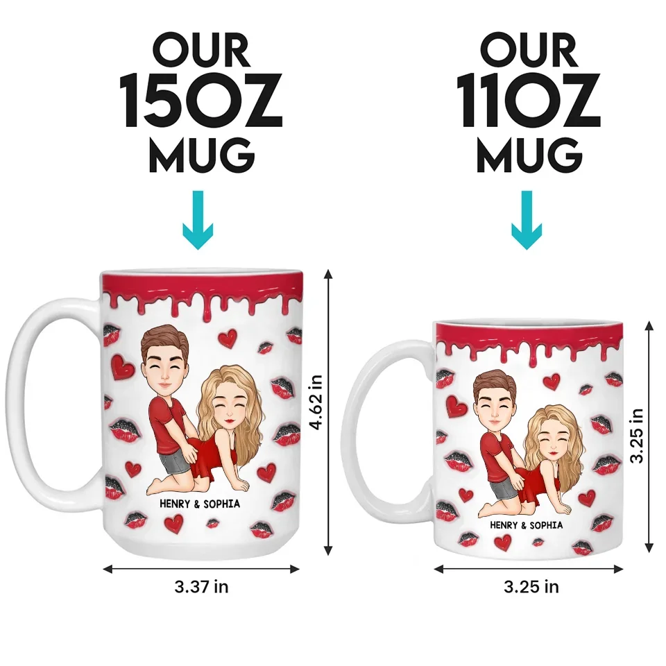 Our Love Will Always Be Timeless - Couple Personalized Custom 3D Inflated Effect Printed Mug - Christmas Gift For Husband Wife, Anniversary - Image 5