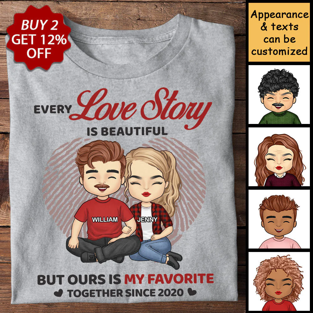 Ours Is My Favorite - Personalized Unisex T-shirt - Gift For Couples, Husband Wife - Image 3