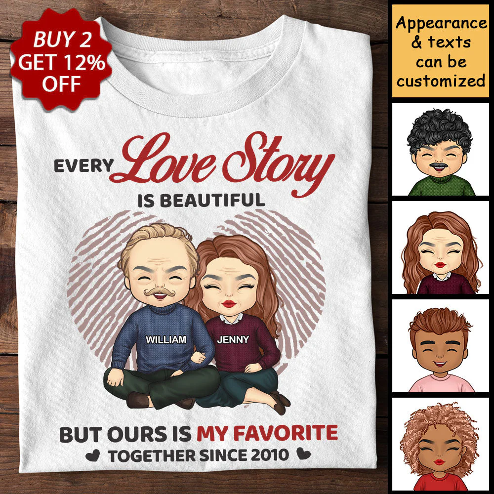 Ours Is My Favorite - Personalized Unisex T-shirt - Gift For Couples, Husband Wife - Image 4