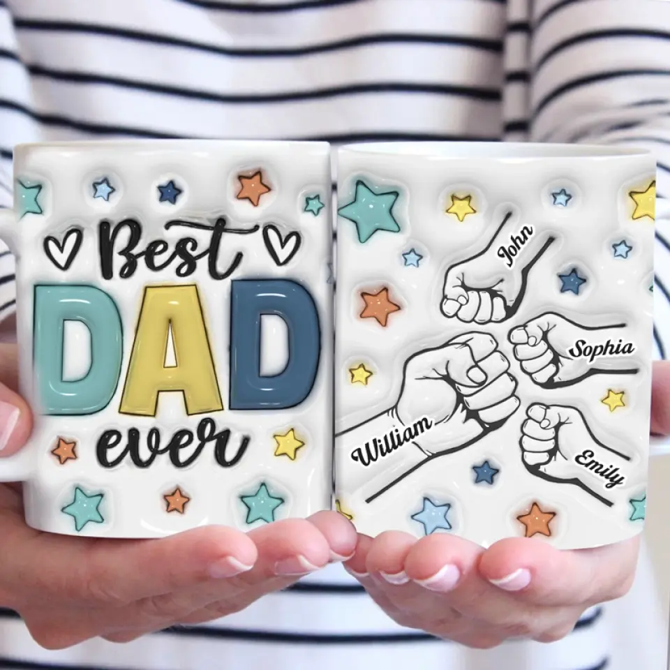 Papa, You Are My Anchor In A Stormy Sea - Family Personalized Custom 3D Inflated Effect Printed Mug - Father's Day, Gift For Dad - Image 3