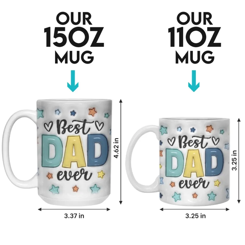 Papa, You Are My Anchor In A Stormy Sea - Family Personalized Custom 3D Inflated Effect Printed Mug - Father's Day, Gift For Dad - Image 5