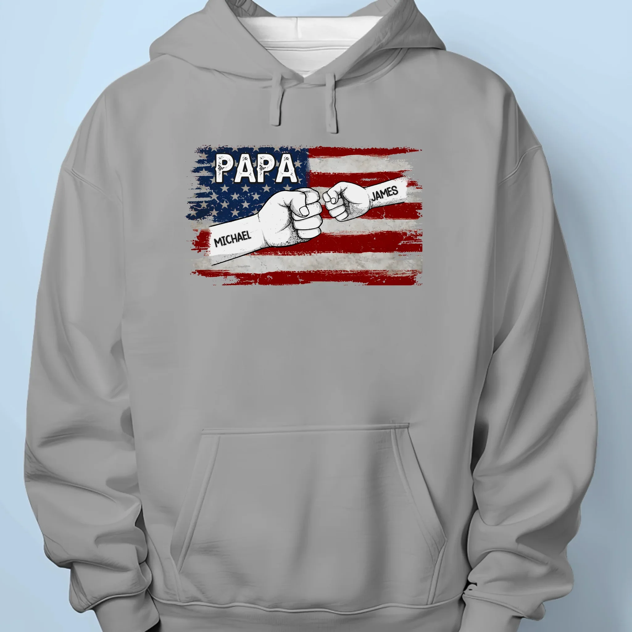Papa’s Team, Stronger Together - Family Personalized Custom Unisex T-shirt, Premium T-shirt, Hoodie -  Father's Day, Gift For Dad, Grandpa - Image 7