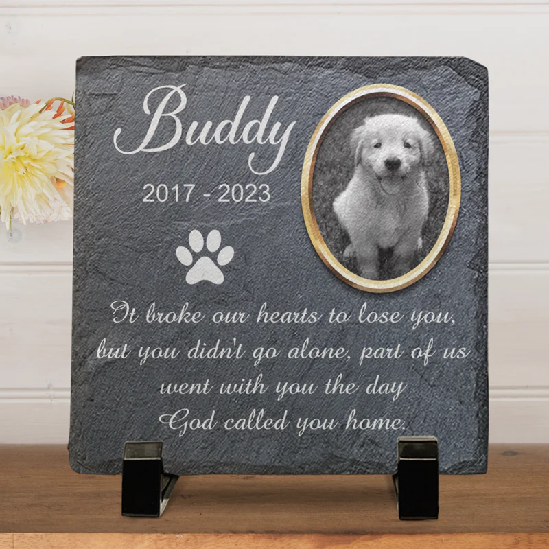 Cemetery Decorations for Grave, Pet Loss Gifts, Dog Memorial Gifts for Loss of Dog, Dog Memorial Stone, Pet Memorial Gifts, Pet Memorial Stones, Cat Memorial Gifts, Gifts for Cat Lovers - Image 2