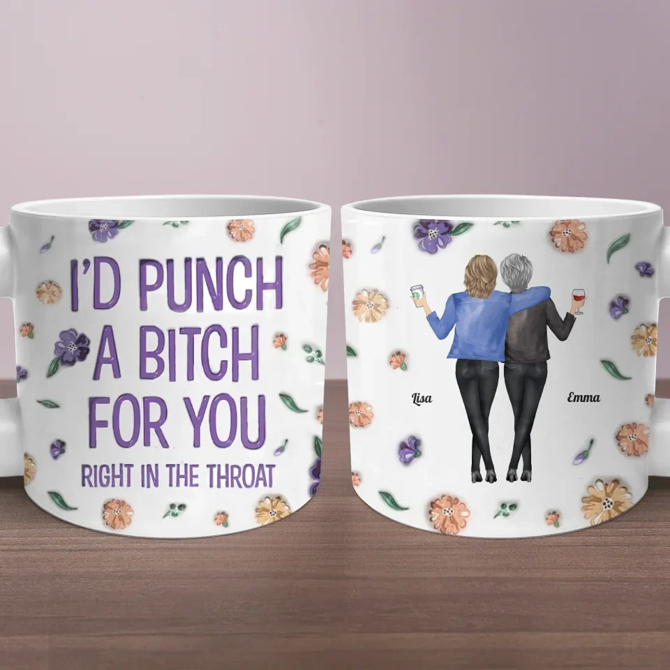 Partner In Crime - Bestie Personalized Custom Chunky Mug - Gift For Best Friends, BFF, Sisters - Image 2