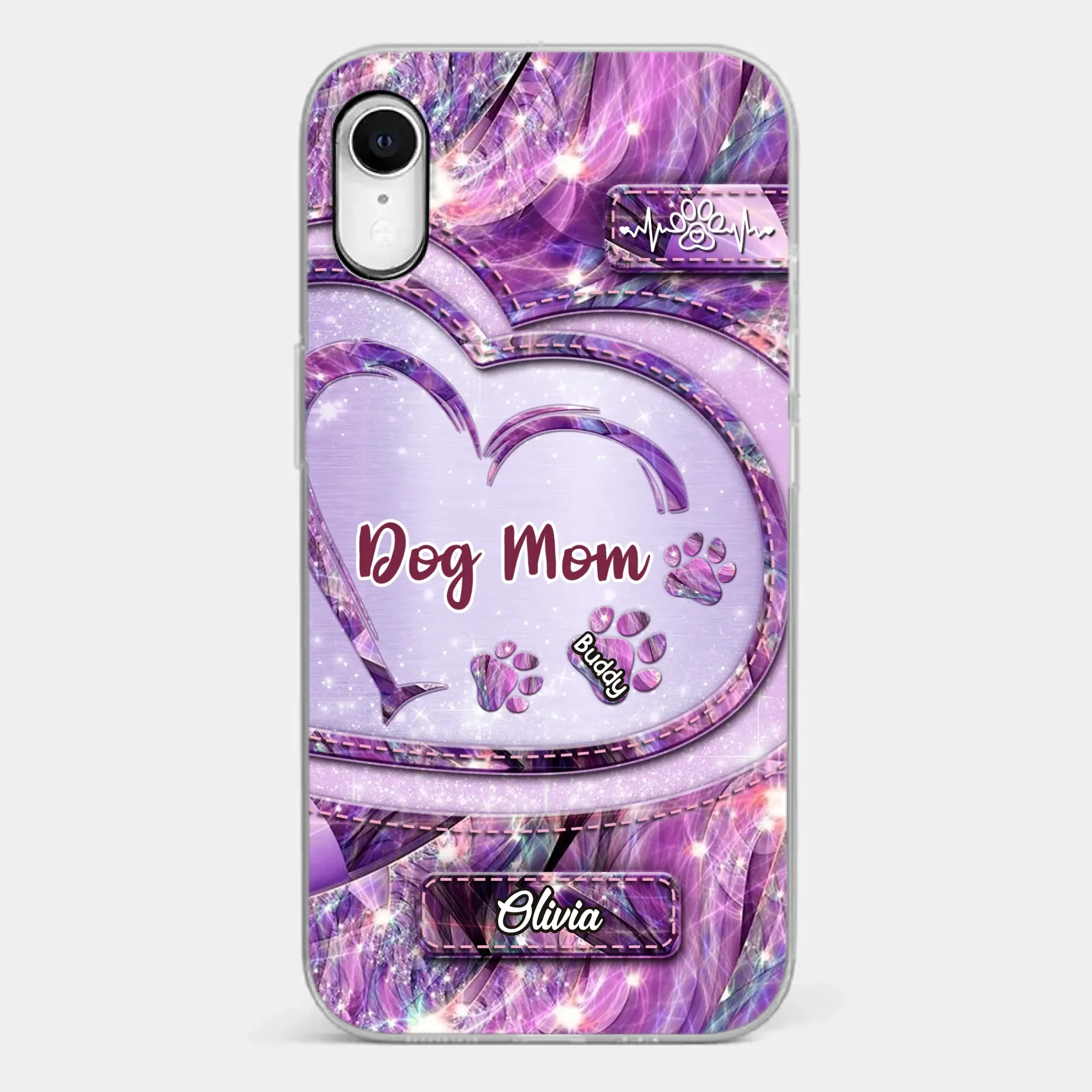 Paw Prints On My Heart - Dog Personalized Custom Clear Phone Case - Gift For Pet Owners, Pet Lovers - Image 25