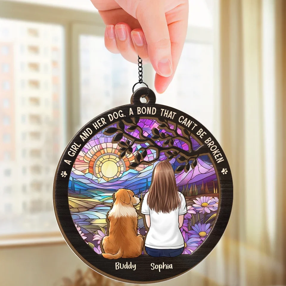 Paw Prints On My Heart - Memorial Personalized Window Hanging Suncatcher - Sympathy Gift For Pet Owners, Pet Lovers - Image 3