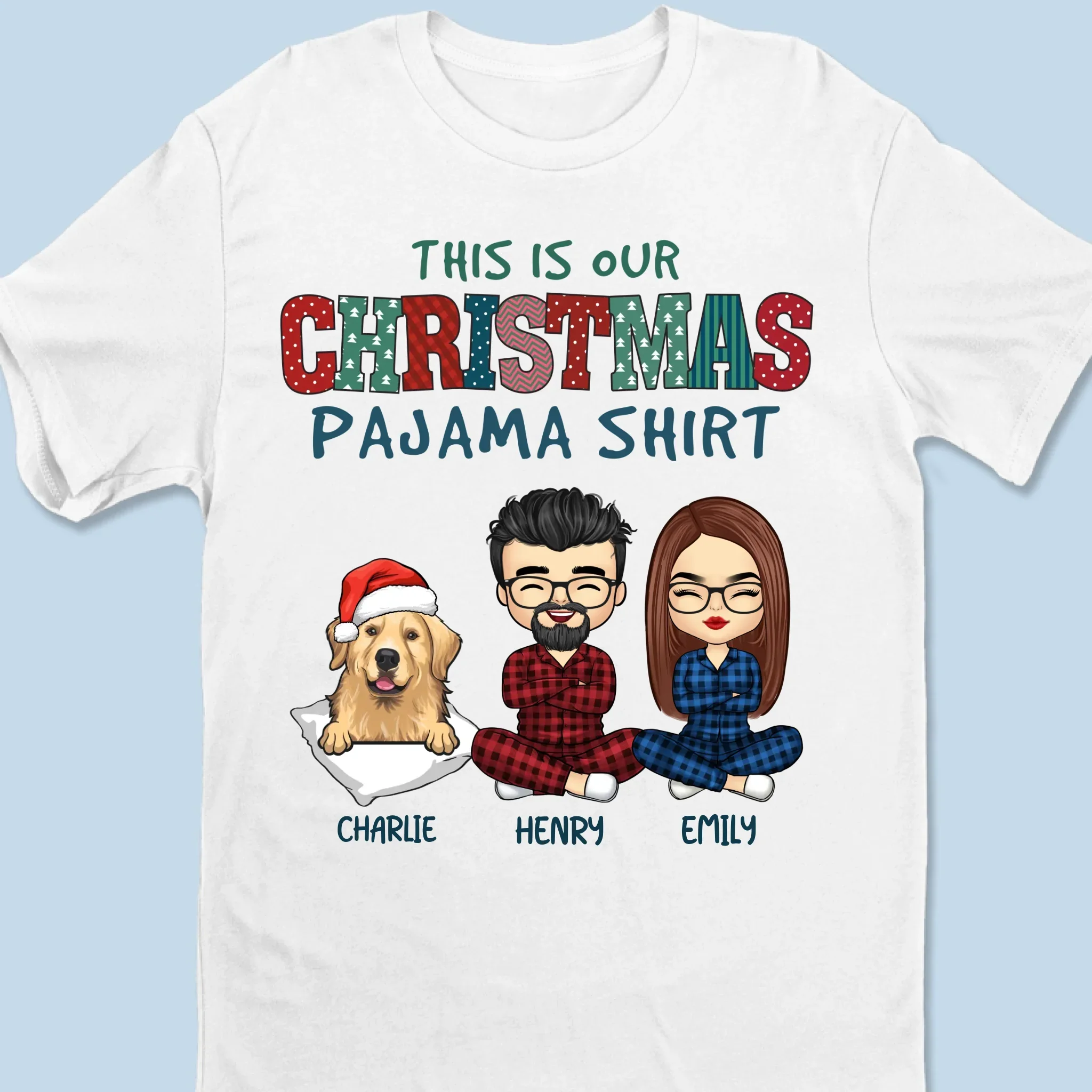 Paw-Sitive Vibes This Christmas - Dog & Cat Personalized Custom Unisex T-shirt, Premium T-shirt, Hoodie - Christmas Gift For Pet Owners, Pet Lovers - Image 6