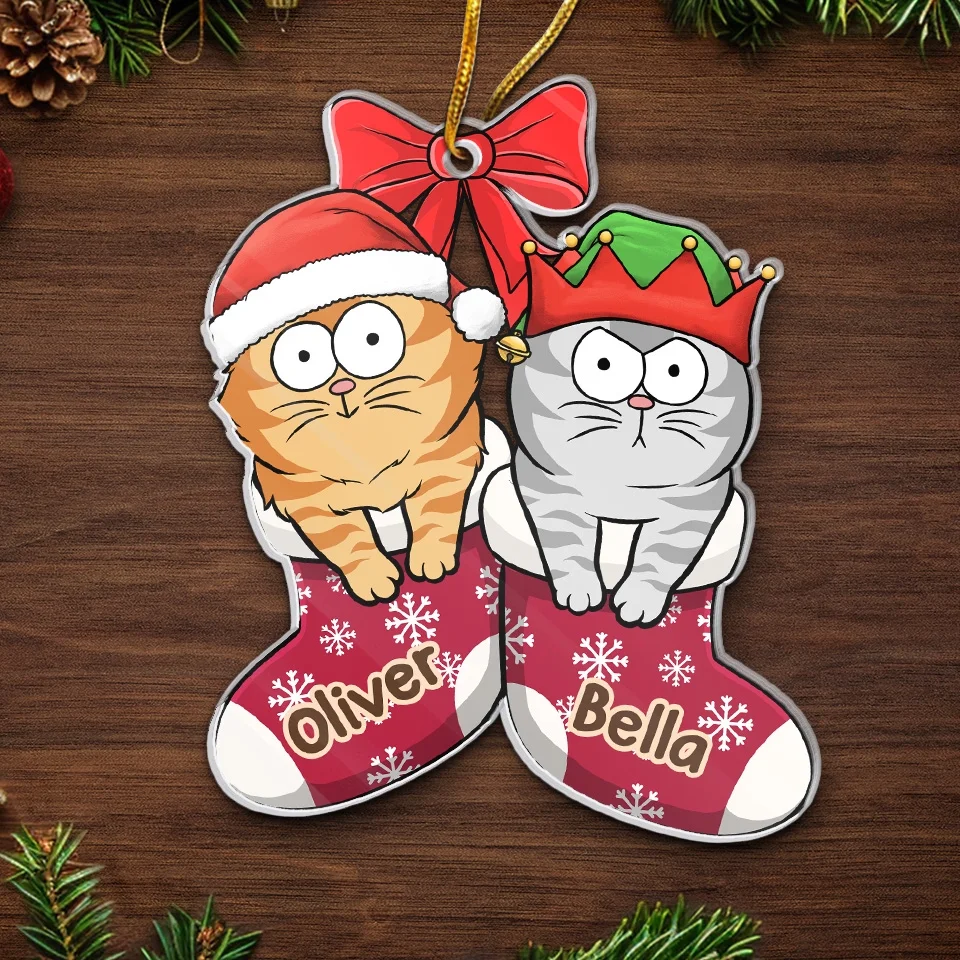 Pawlidays Are Better With Cats - Cat Personalized Custom Ornament - Acrylic Custom Shaped - Christmas Gift For Pet Owners, Pet Lovers - Image 5