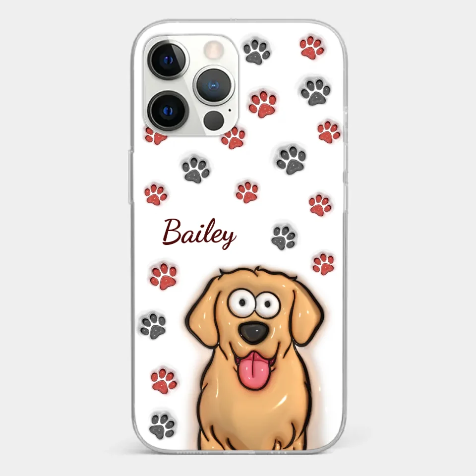 Paws And Enjoy Life - Dog & Cat Personalized Custom 3D Inflated Effect Printed Clear Phone Case - Gift For Pet Owners, Pet Lovers - Image 16