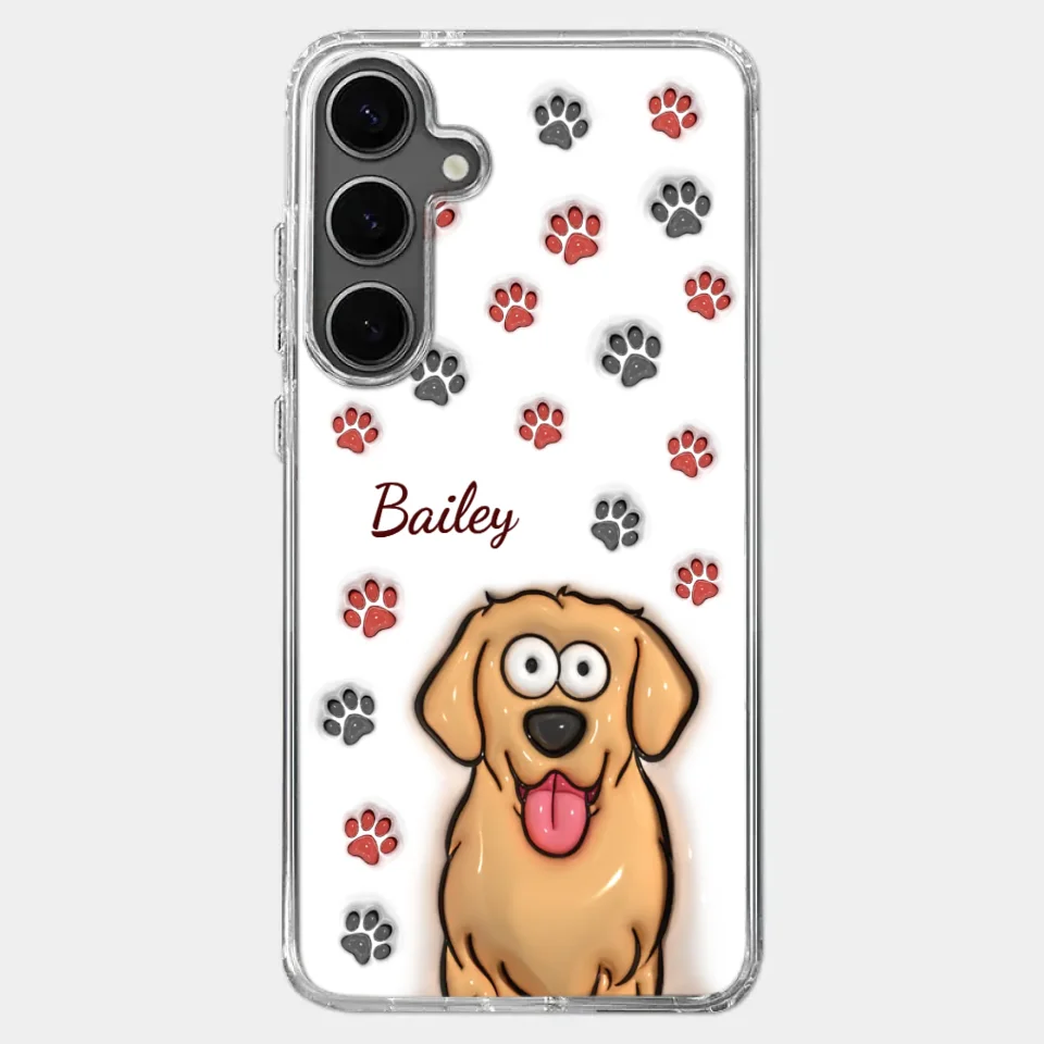 Paws And Enjoy Life - Dog & Cat Personalized Custom 3D Inflated Effect Printed Clear Phone Case - Gift For Pet Owners, Pet Lovers - Image 42