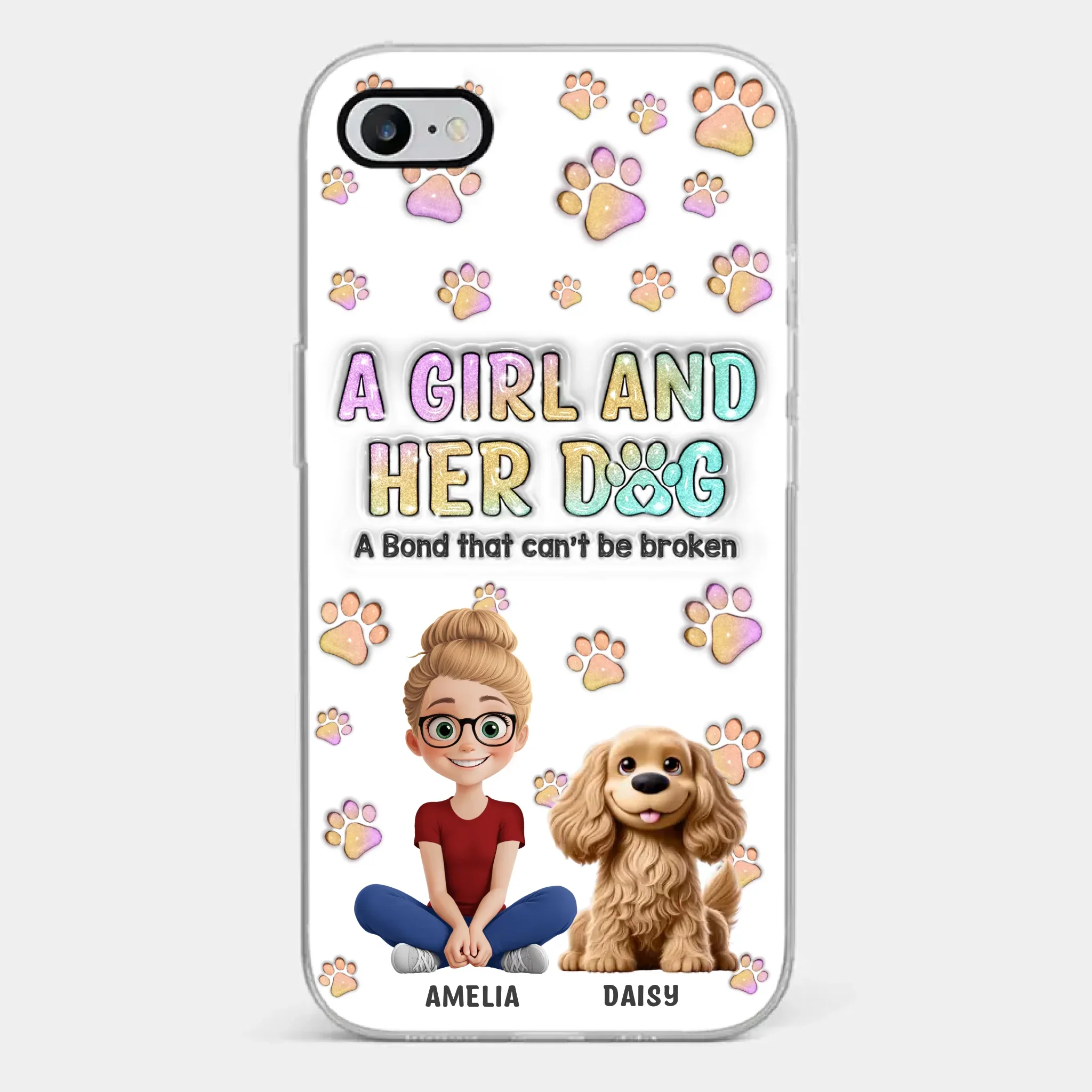 Paws, Love & Unbreakable Bonds - Dog Personalized Custom 3D Inflated Effect Printed Clear Phone Case - Gift For Pet Owners, Pet Lovers - Image 23