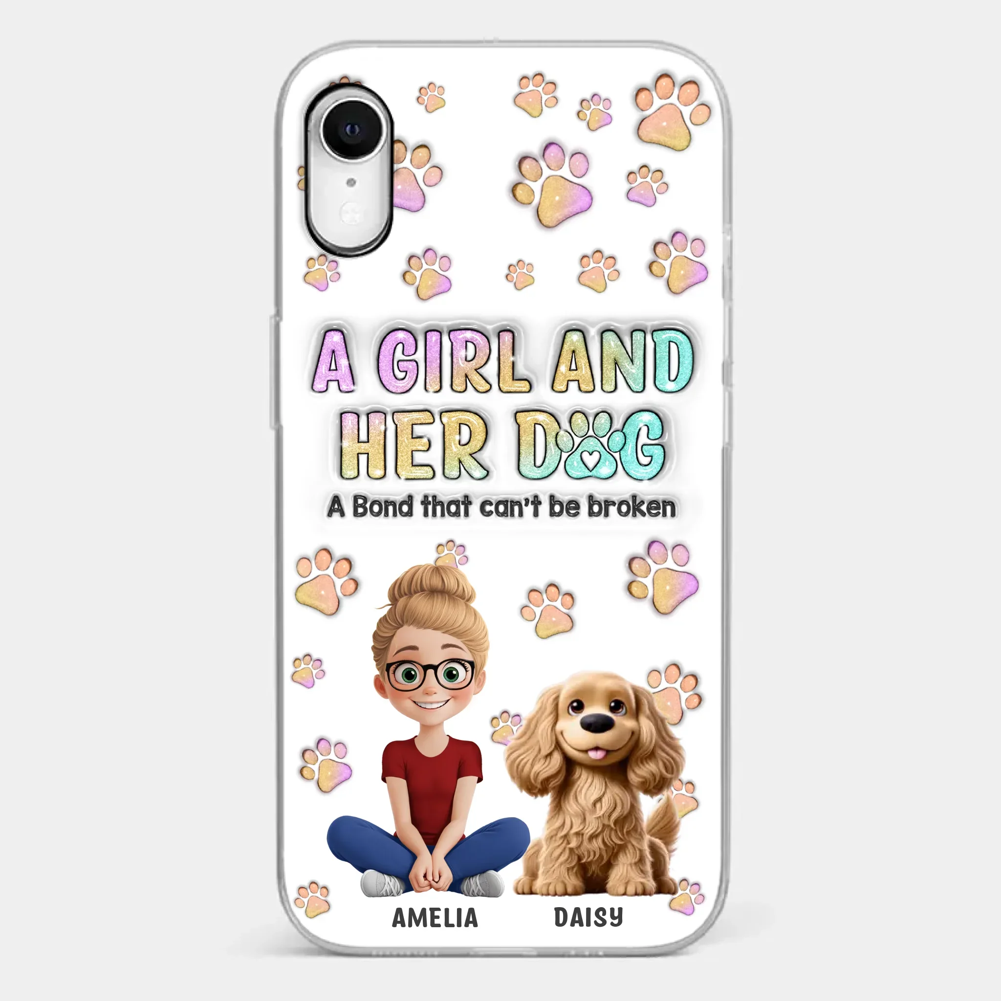 Paws, Love & Unbreakable Bonds - Dog Personalized Custom 3D Inflated Effect Printed Clear Phone Case - Gift For Pet Owners, Pet Lovers - Image 25
