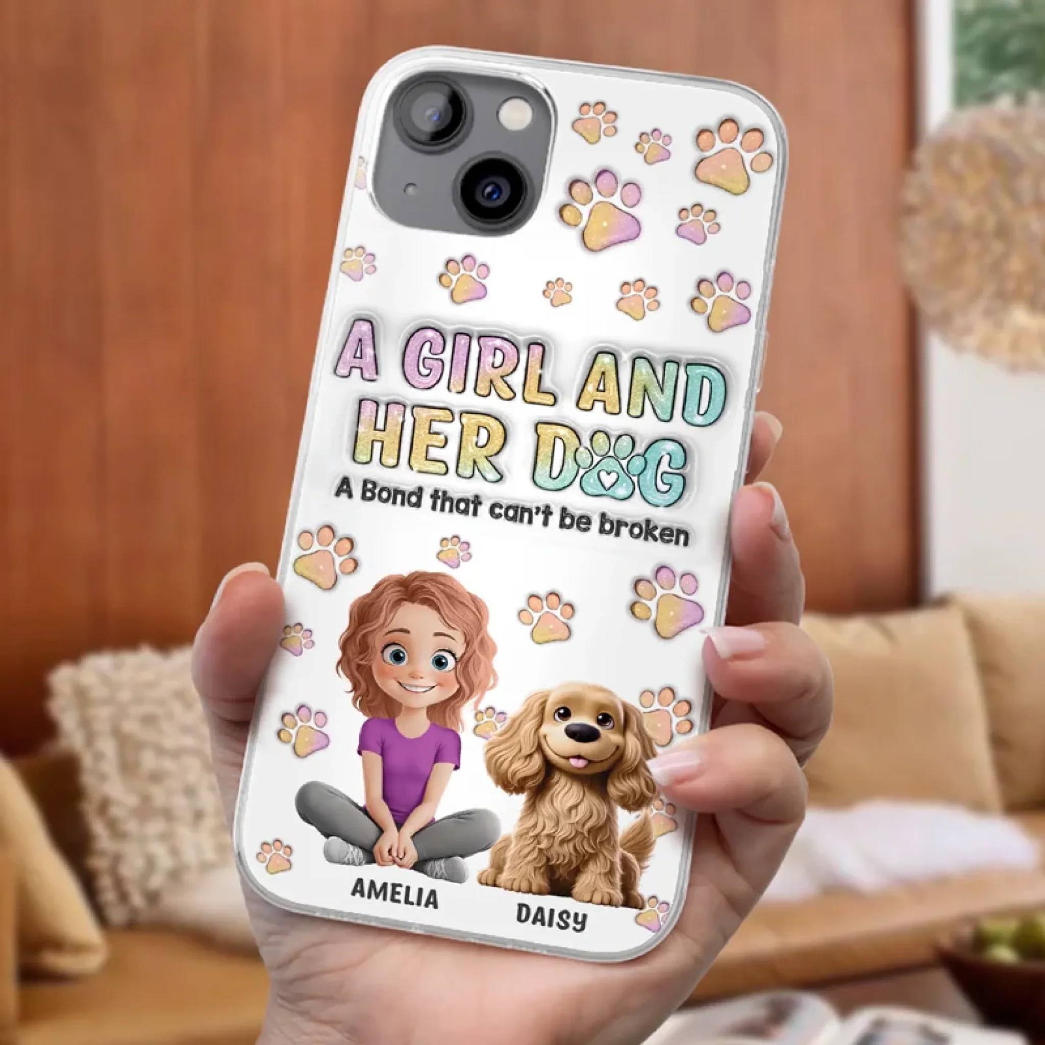 Paws, Love & Unbreakable Bonds - Dog Personalized Custom 3D Inflated Effect Printed Clear Phone Case - Gift For Pet Owners, Pet Lovers - Image 32