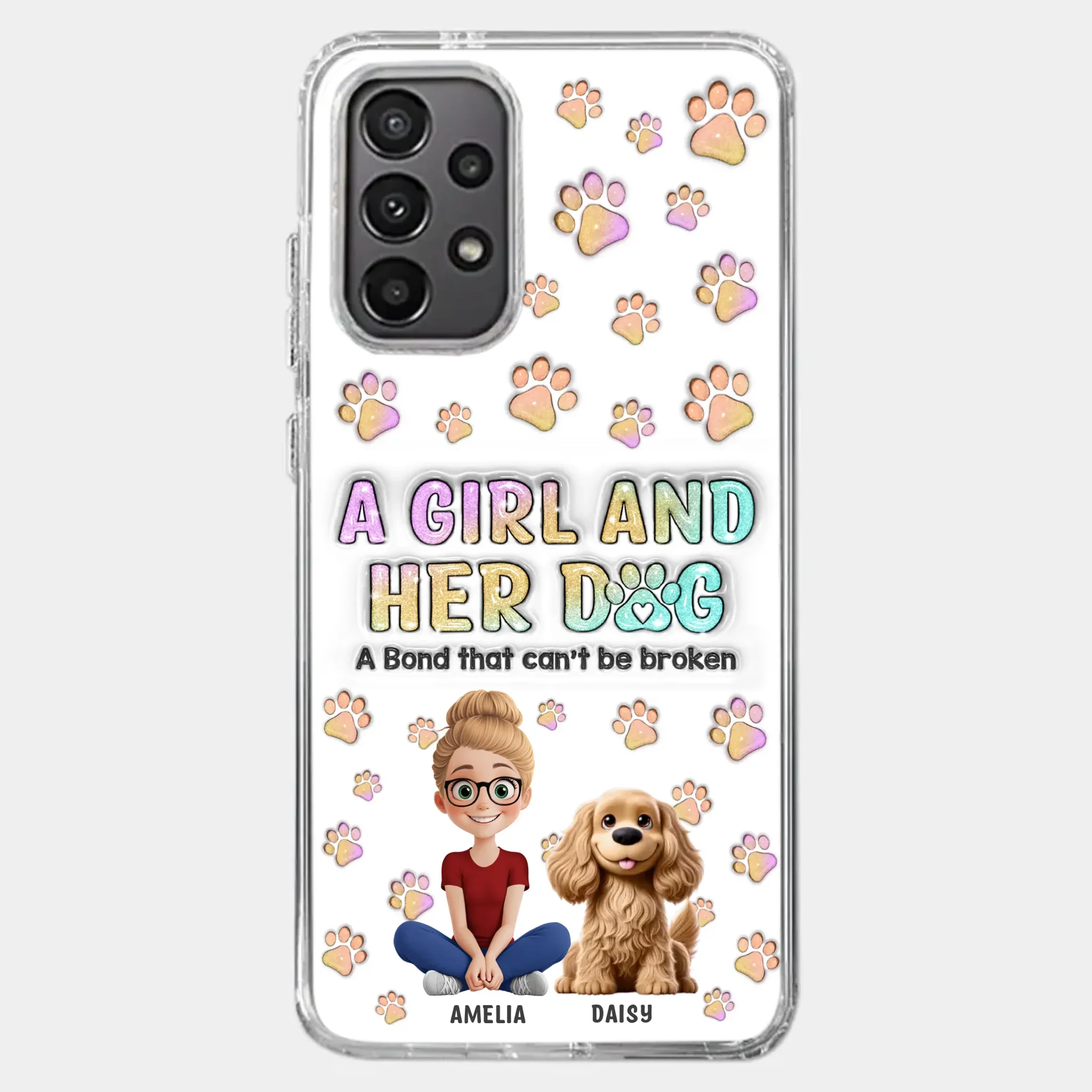 Paws, Love & Unbreakable Bonds - Dog Personalized Custom 3D Inflated Effect Printed Clear Phone Case - Gift For Pet Owners, Pet Lovers - Image 36