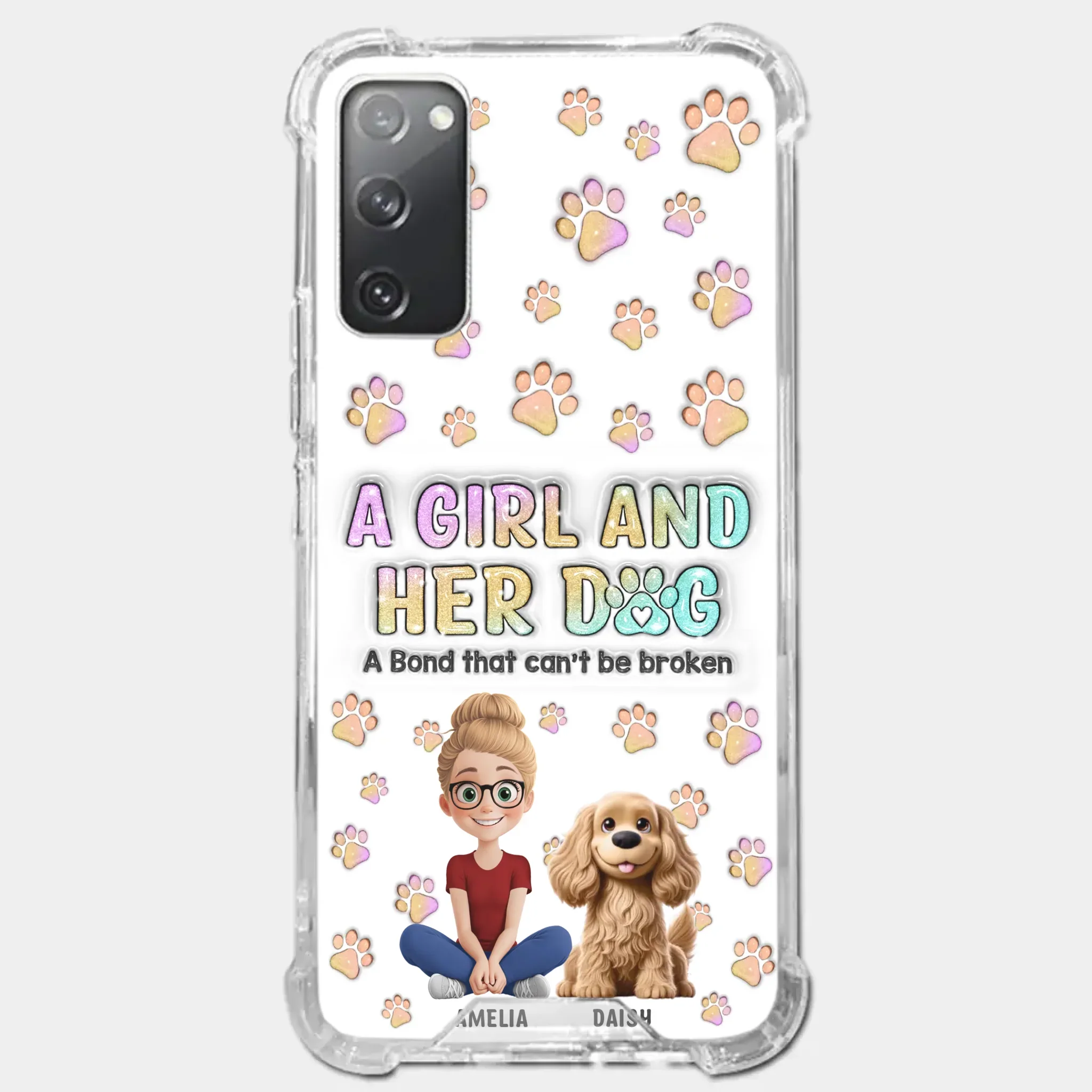 Paws, Love & Unbreakable Bonds - Dog Personalized Custom 3D Inflated Effect Printed Clear Phone Case - Gift For Pet Owners, Pet Lovers - Image 37