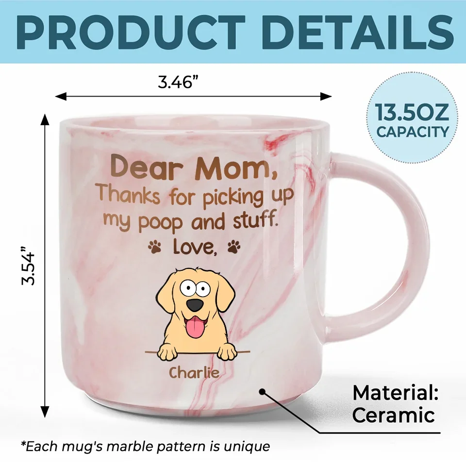 Paws Off My Secrets - Dog & Cat Personalized Custom Marble Mug - Christmas Gift For Pet Owners, Pet Lovers - Image 5