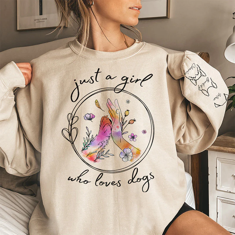 Pawsitive Vibes Only - Dog Personalized Custom Unisex Sweatshirt With Design On Sleeve - Gift For Pet Owners, Pet Lovers - Image 4