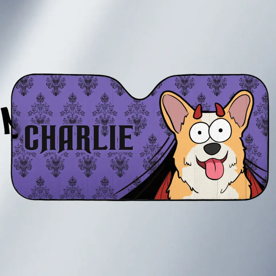 Pawsitively Bewitched By My Spooktacular Pet - Dog & Cat Personalized Custom Auto Windshield Sunshade, Car Window Protector - Halloween Gift For Pet Owners, Pet Lovers - Image 2