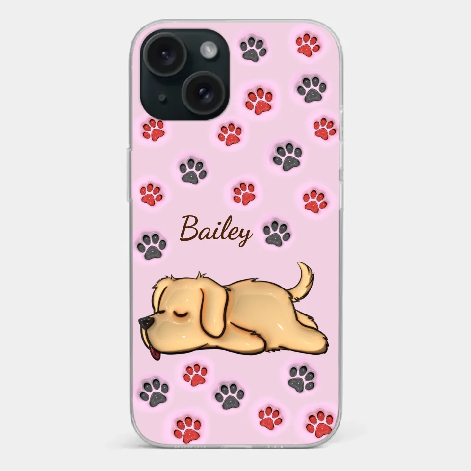 Pawsitively Loved - Dog & Cat Personalized Custom 3D Inflated Effect Printed Clear Phone Case - Gift For Pet Owners, Pet Lovers - Image 21