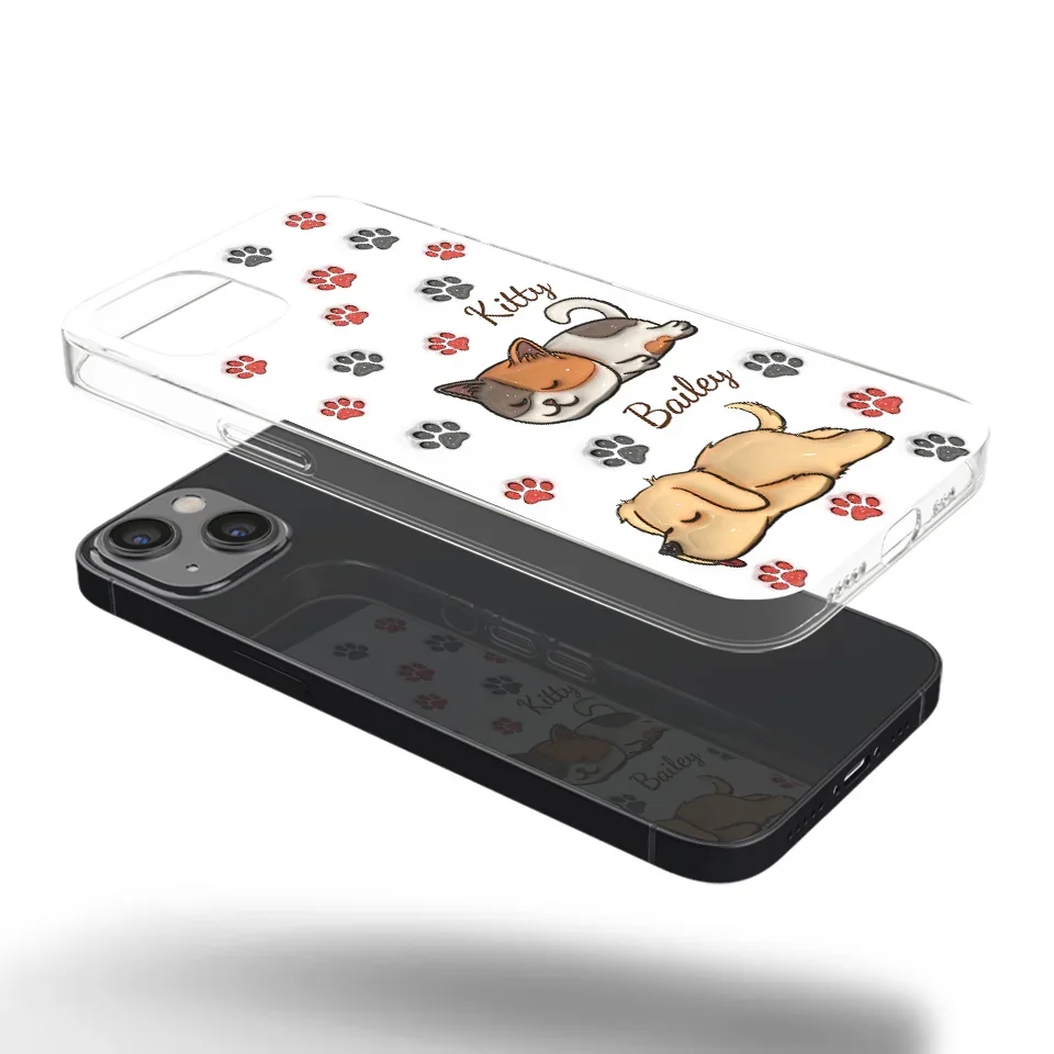 Pawsitively Loved - Dog & Cat Personalized Custom 3D Inflated Effect Printed Clear Phone Case - Gift For Pet Owners, Pet Lovers - Image 33