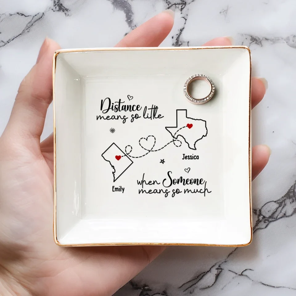 Perfect For Keeping All Those Little Things That Matter Most - Bestie Personalized Custom Jewelry Dish - Gift For Best Friends, BFF, Sisters - Image 4