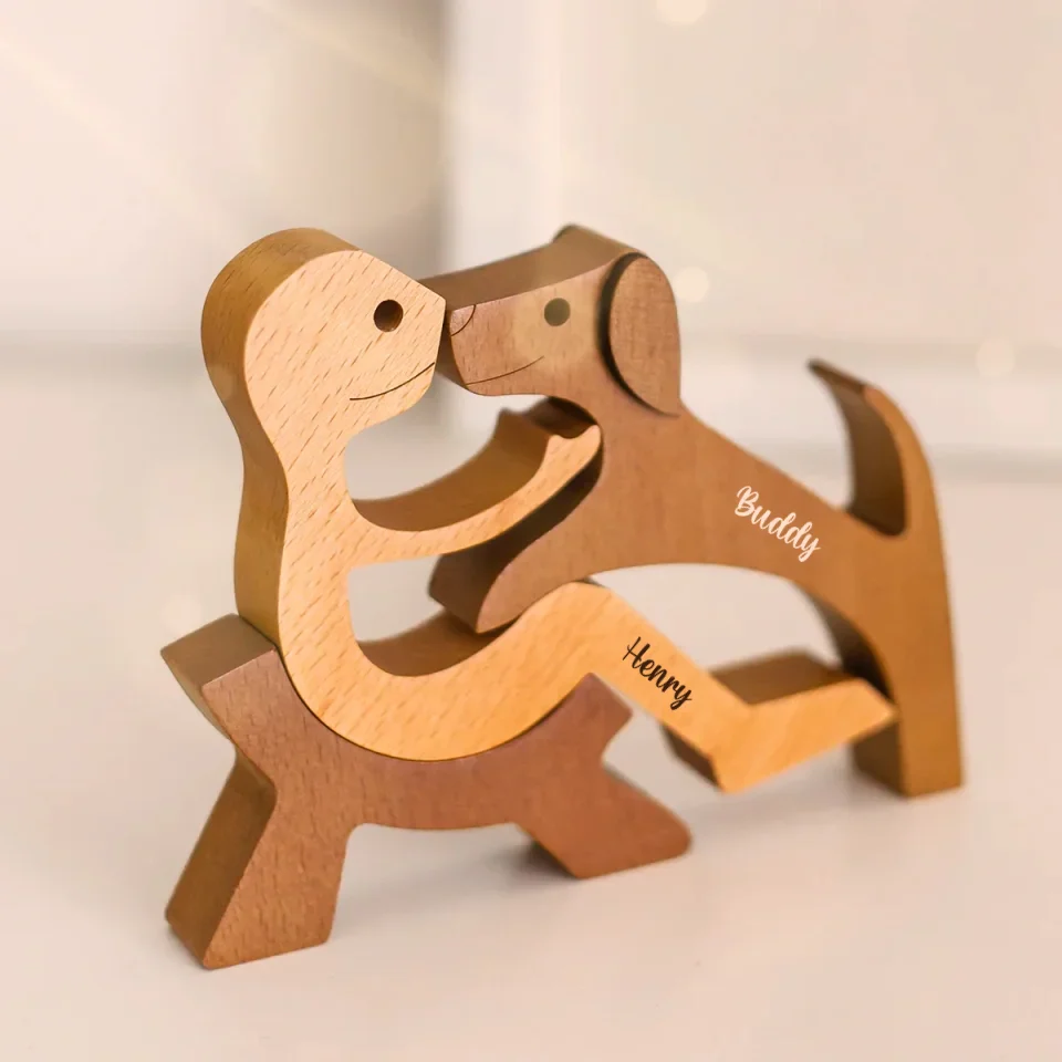 Personalized Custom Wooden Pet Carvings - The Love Between You And Your Fur-Friend - Gift For Pet Lovers - New Arrival, Wood Sculpture Table Ornaments, Carved Wood Decor AMZ - Image 5