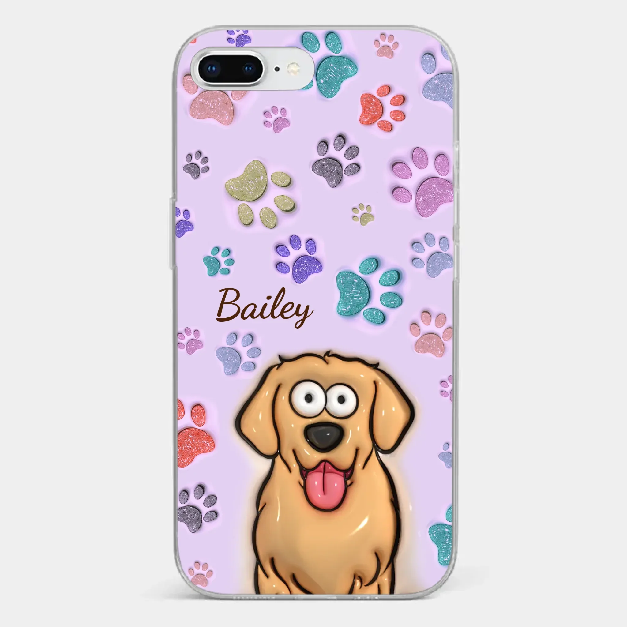 Pets Are The Best Kind Of Therapy - Dog & Cat Personalized Custom 3D Inflated Effect Printed Clear Phone Case - Gift For Pet Owners, Pet Lovers - Image 4