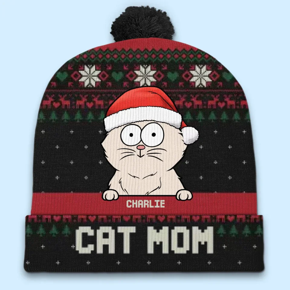 Pets Are The True Stars Of Our Christmas - Dog & Cat Personalized Custom Christmas Beanie Hat - Christmas Gift For Pet Owners, Pet Lovers - Image 2